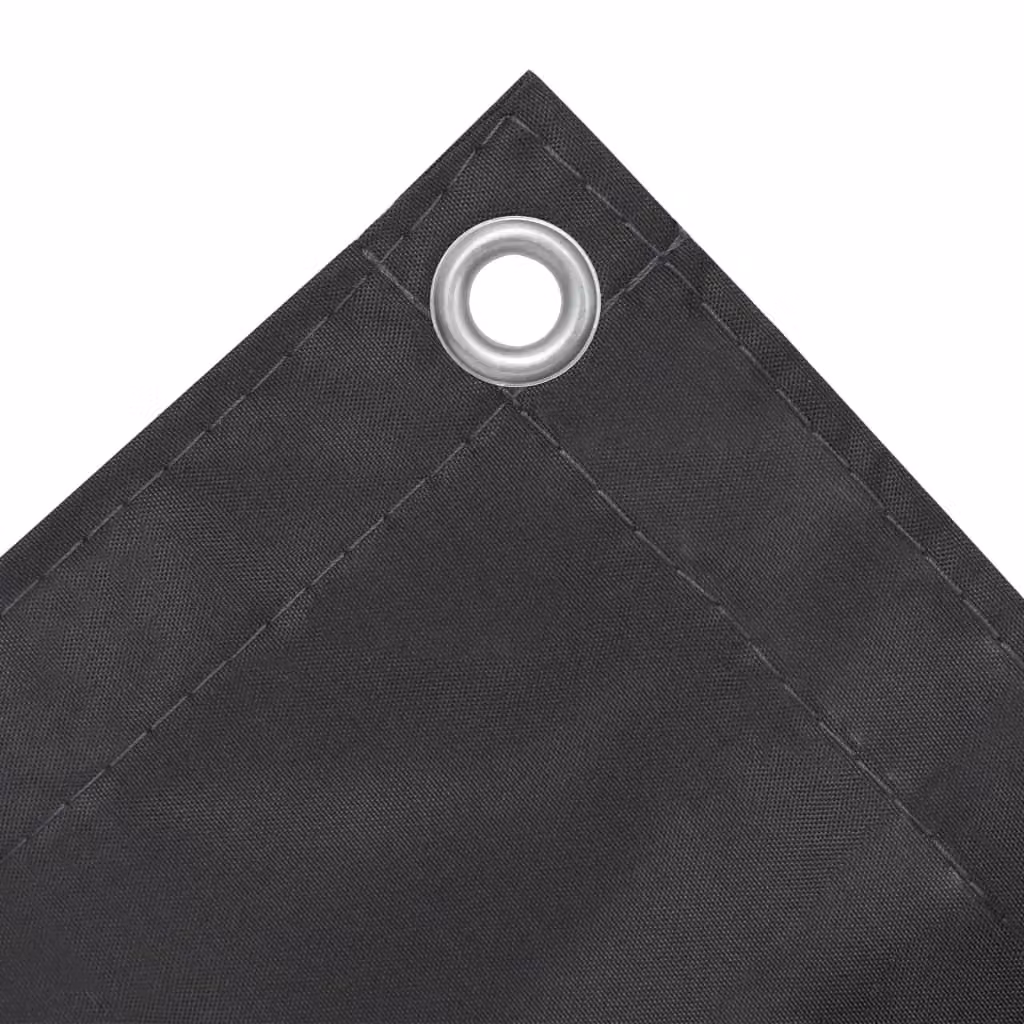 Berkfield Home Anthracite Balcony Screen in Black Oxford Fabric, W: 90 cm, H: 300 cm – 2
