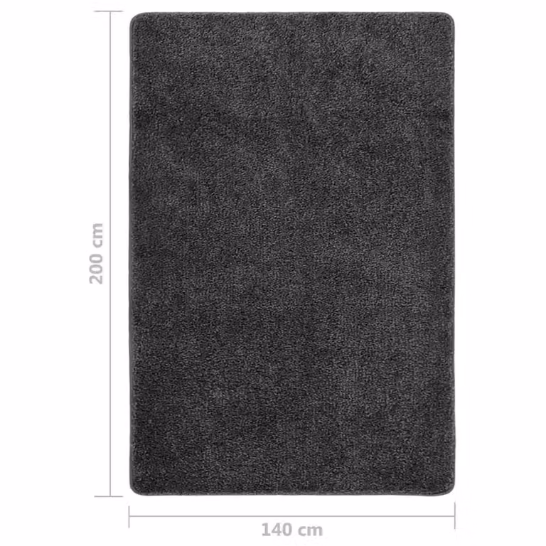 Berkfield Home Shaggy Round Rug in Dark Grey, Diameter: 100 cm