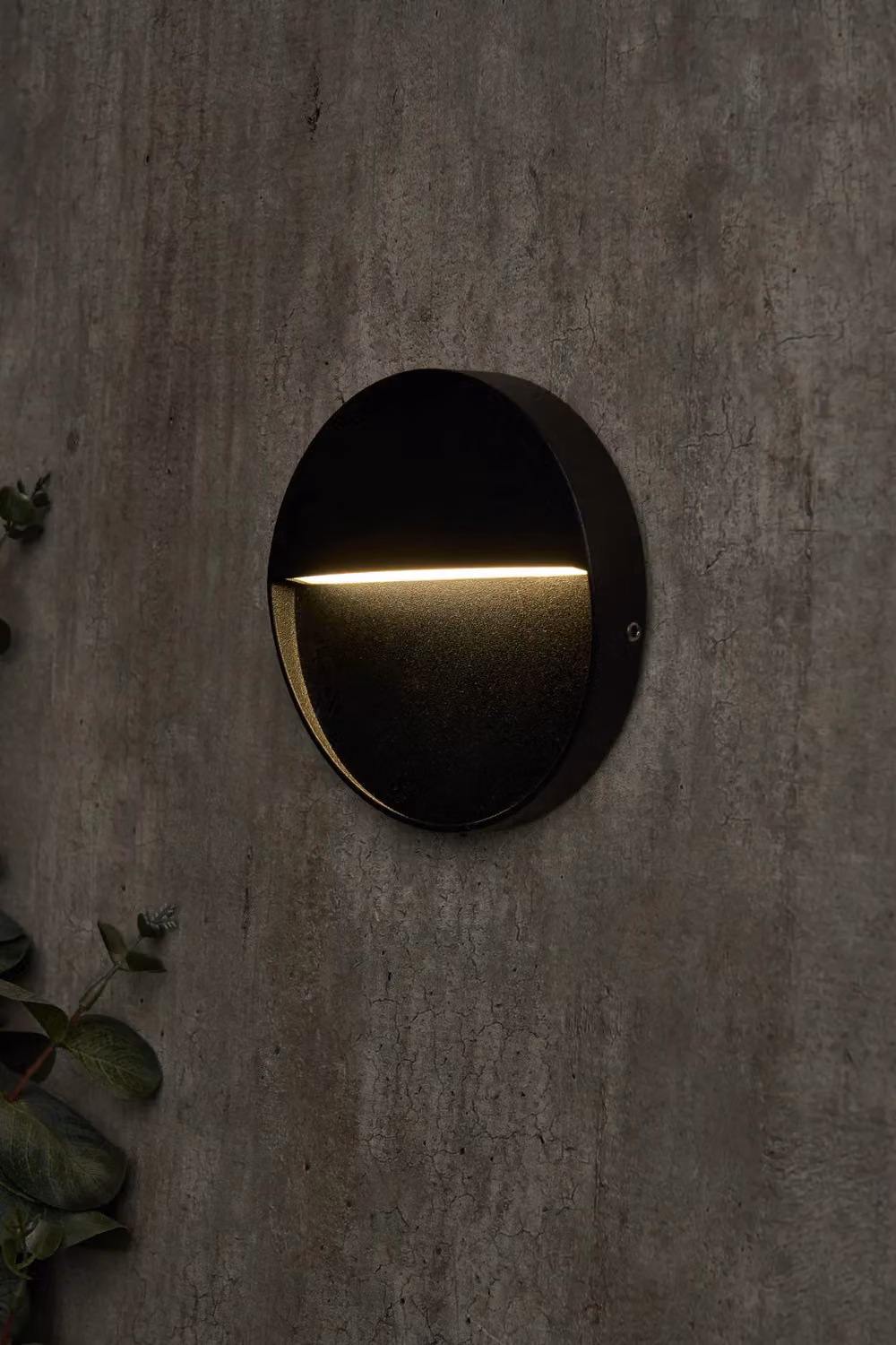 BHS Lighting Orvi Round LED Outdoor Wall Light, Black – 3
