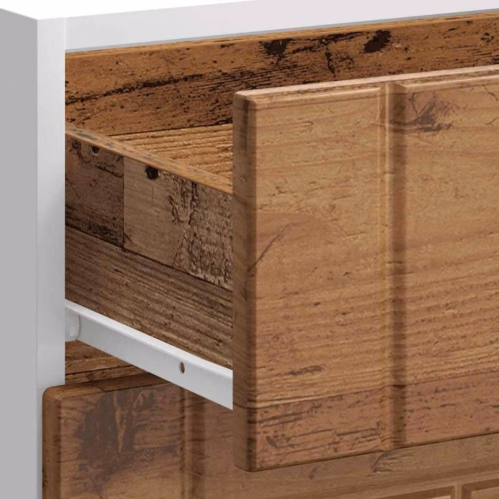 Berkfield Home Lucca Kitchen Base Cabinet in Brown Old Wood Engineered Wood, H 81.5 x W 60.0 x D 46.0 cm – 4