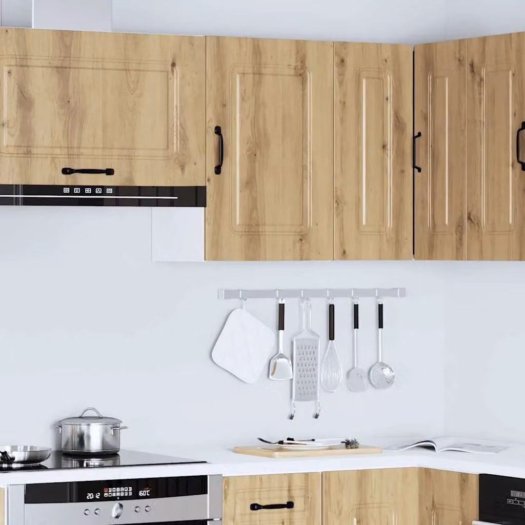 Berkfield Home Kalmar Kitchen Wall Cabinet in Artisan Oak Brown Engineered Wood – 2
