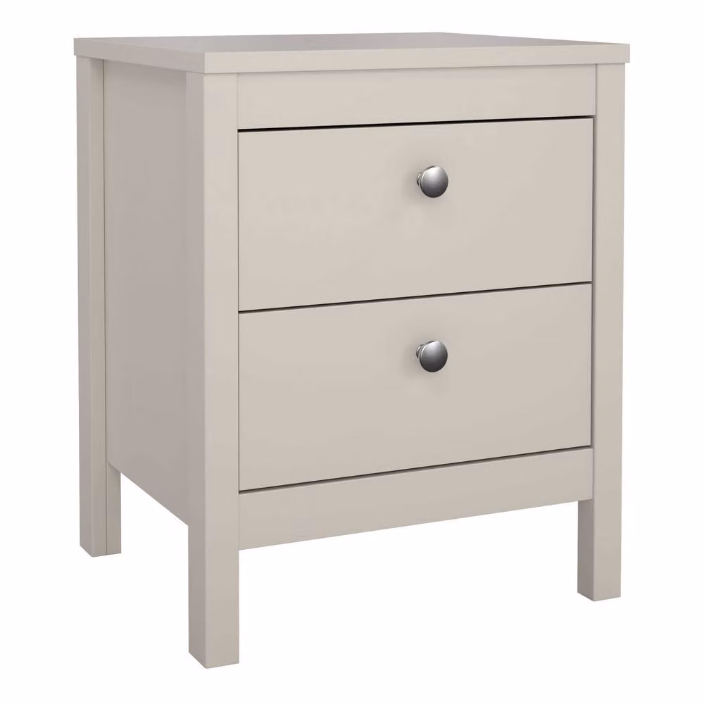 Wyld Haus Gossmere Cashmere 2 Drawer Bedside Table in Beige – 2