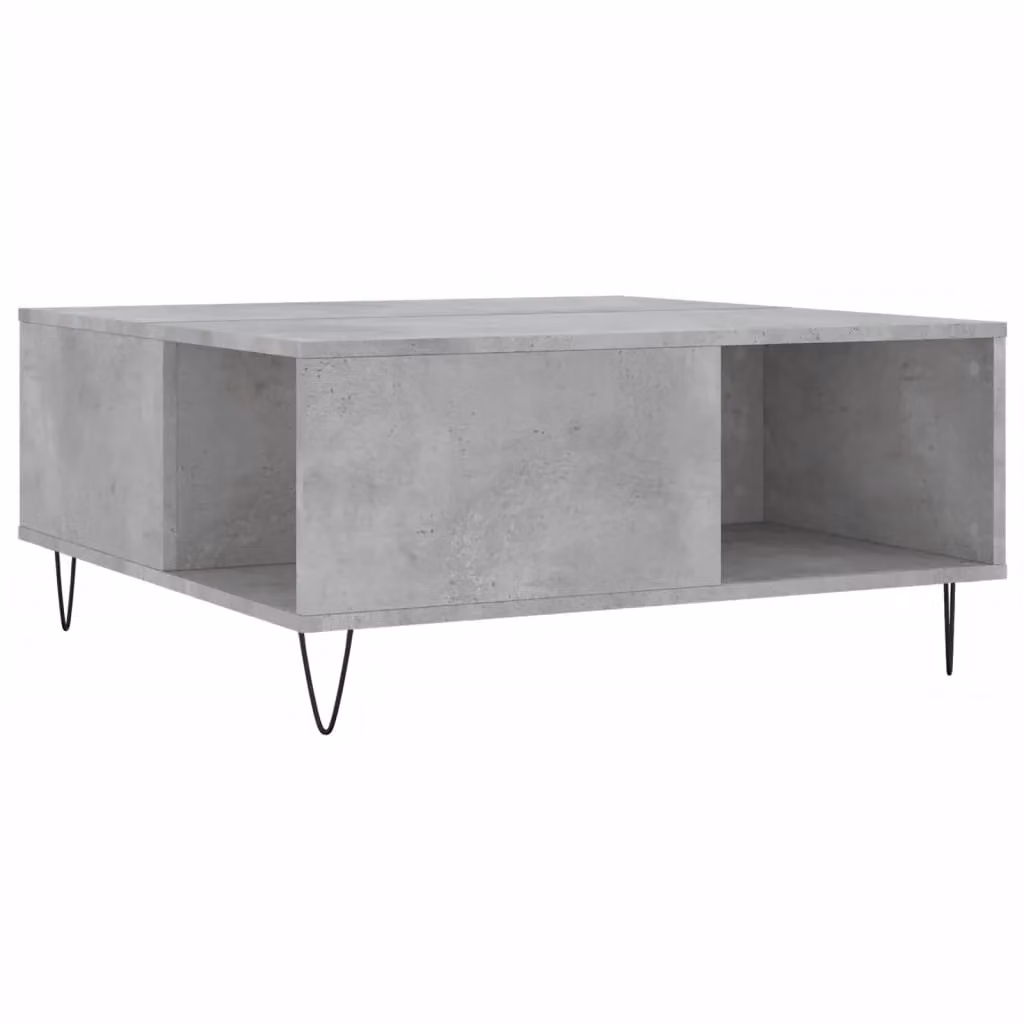 Berkfield Home Modern Square Coffee Table in Grey, W/D/H: 80 x 80 x 36.5 cm – 2