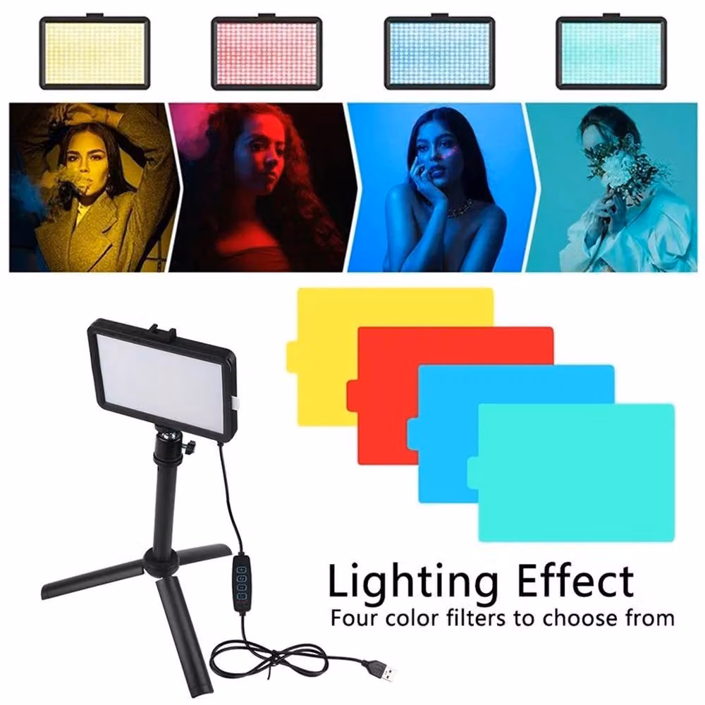 EONLION Portable LED Studio Lamp for Photography and Live Streaming, Black – 4