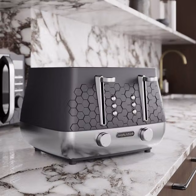 Morphy Richards Cassini 4-Slice Toaster in Black