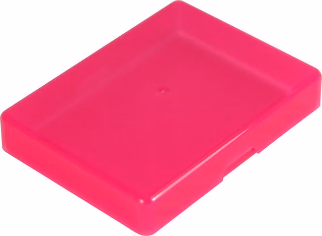 WestonBoxes Plastic Playing Card and Trading Card Storage Boxes with Lid, Pink, Pack of 8