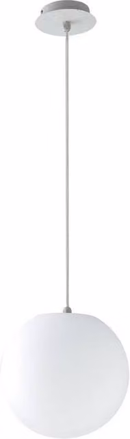 Netlighting Geco White Outdoor Globe Pendant Light with Glass Sphere and E27 Socket, IP65 Rated
