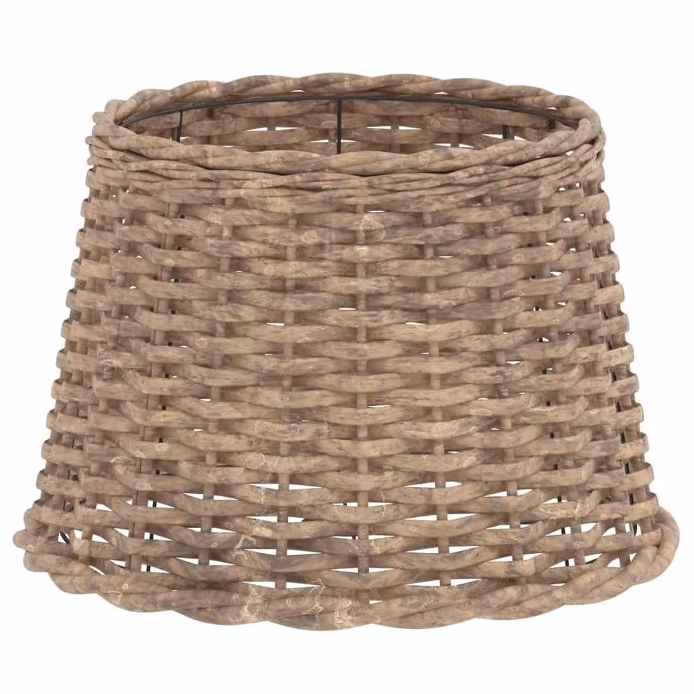 Berkfield Home Brown Wicker Cylinder Lamp Shade, W: 40 cm, H: 26 cm – 2