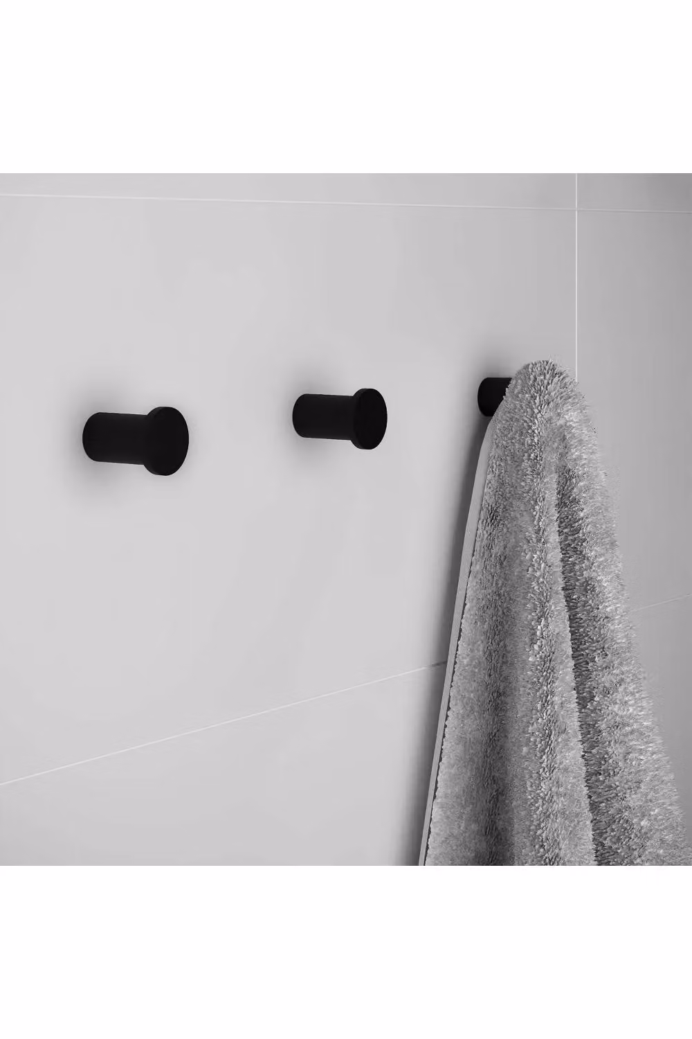 Cosmic Matt Black Stainless Steel Wall Mounted Towel, Robe and Coat Hook from the Cosmo Collection – 2