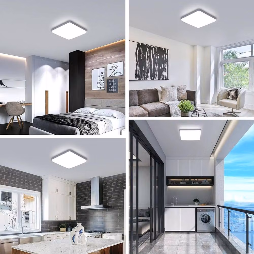 Pheashine White Square Flat LED Ceiling Light, 36W, 6500K, 4050LM, W/D/H: 30 x 30 x 3.5 cm – 2