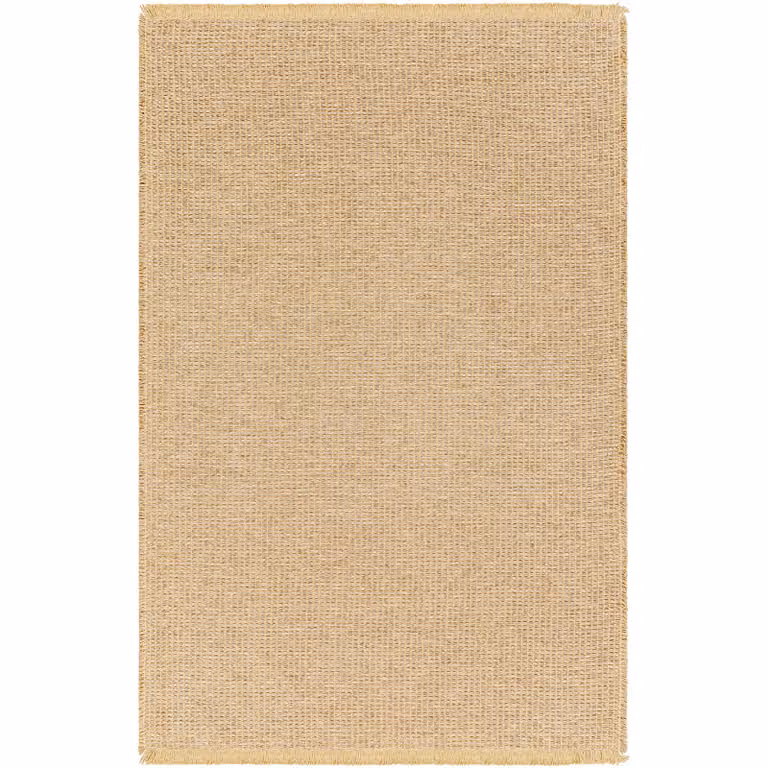 Livabliss Kimi Modern Machine Woven Jute Living Room Rug with Fringes in Sand and Beige, W: 120 cm, D: 170 cm