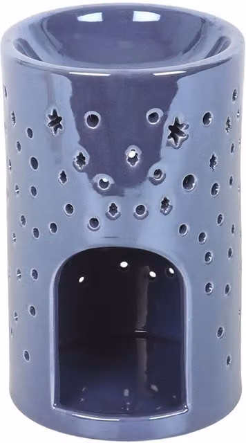 Something Different Moon Pillar Ceramic Oil Burner in Purple and Yellow