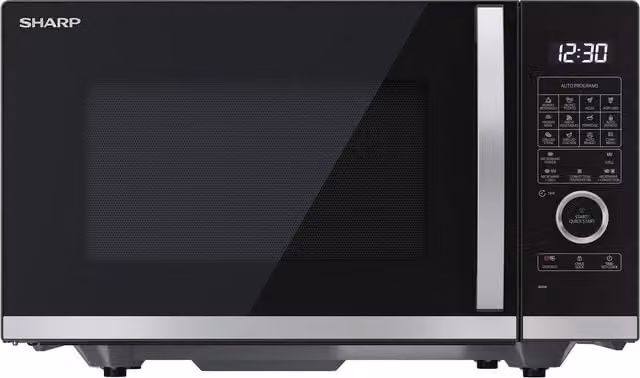 Sharp 25L 900W Combination Flatbed Microwave in Black