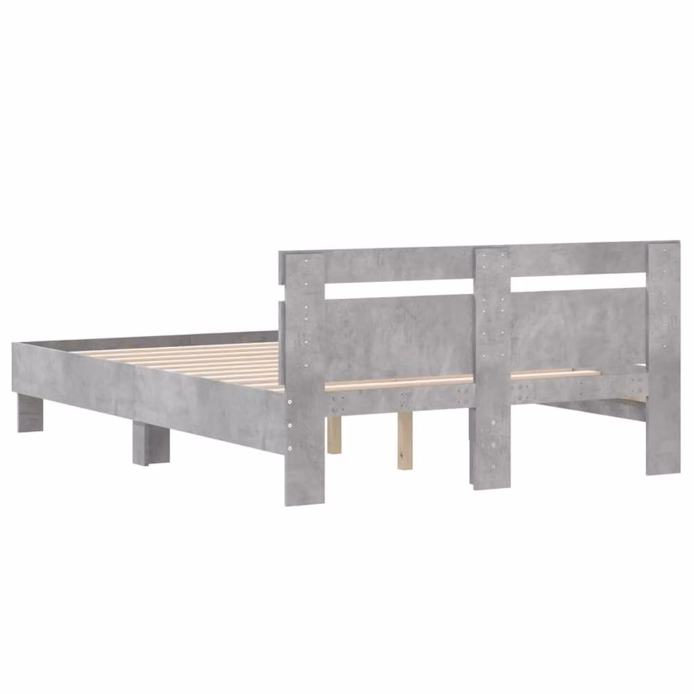 Berkfield Home Durable Bed Frame in Concrete Grey, W/D/H: 120 x 200 x 70 cm – 3