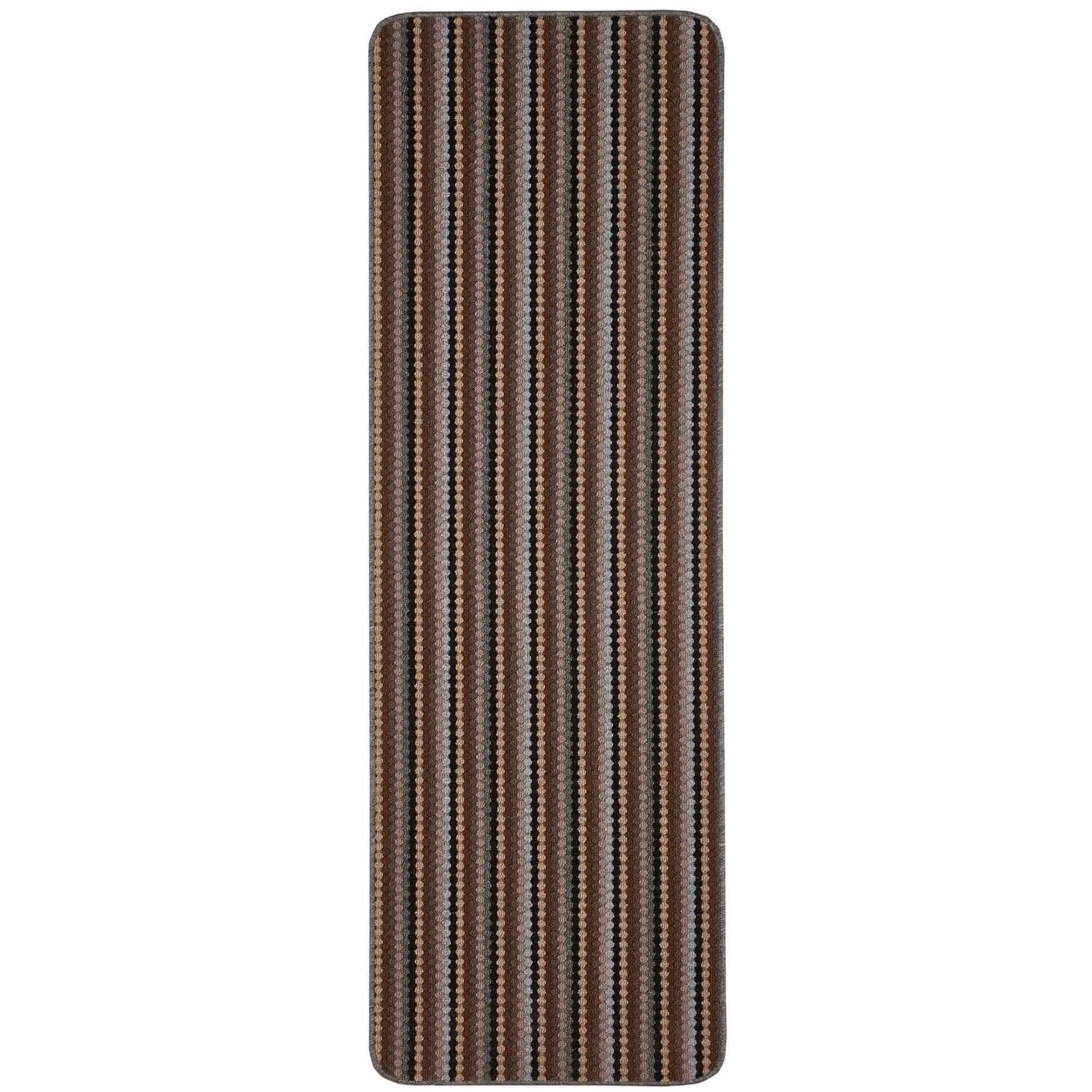 THE RUGS Washable Nonslip Striped All-Purpose Mat, Grey, W/D: 80 x 140 cm – 2