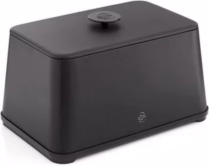 Swan Stealth Bread Bin in Black with 16L Capacity – 4