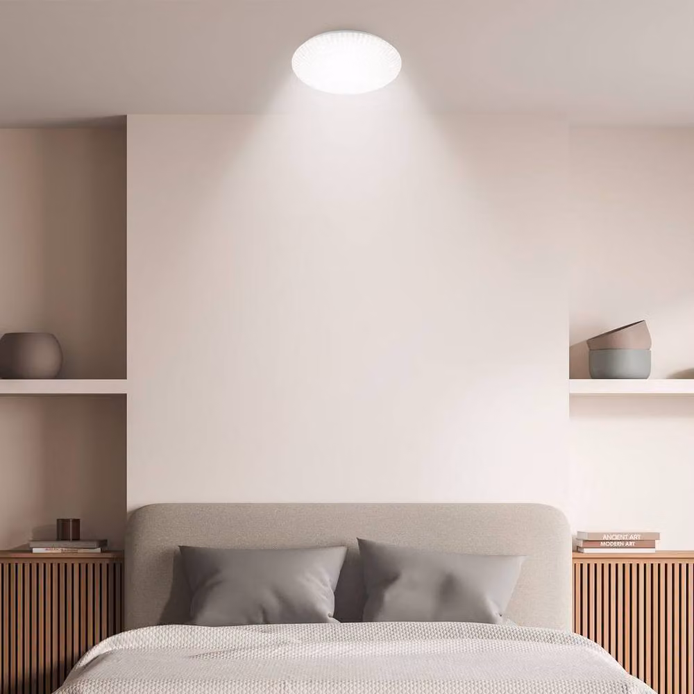 Briloner Round LED Ceiling Light with Starry Sky Effect, White, Diameter: 38 cm, 20W, 2400lm – 3