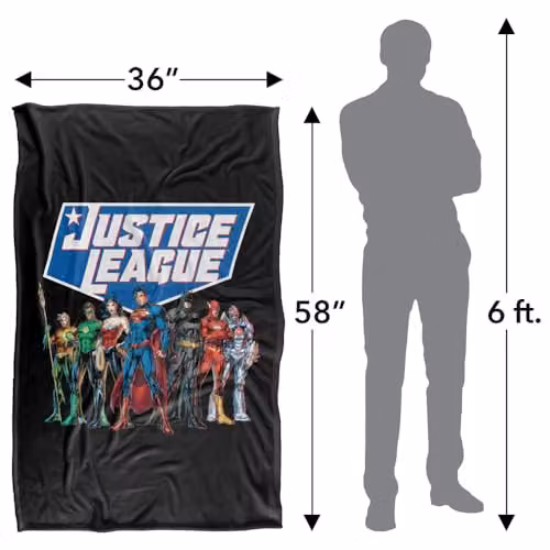 Warner Bros. Justice League Modern Line Up Super Soft Fleece Throw Blanket, Multicolour, W: 91 cm, D: 147 cm – 4