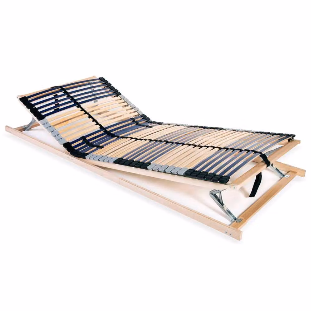 Berkfield Home 7-Zone Slatted Bed Base with 42 Beech and Birch Wood Slats, W: 70 cm, L: 200 cm – 2