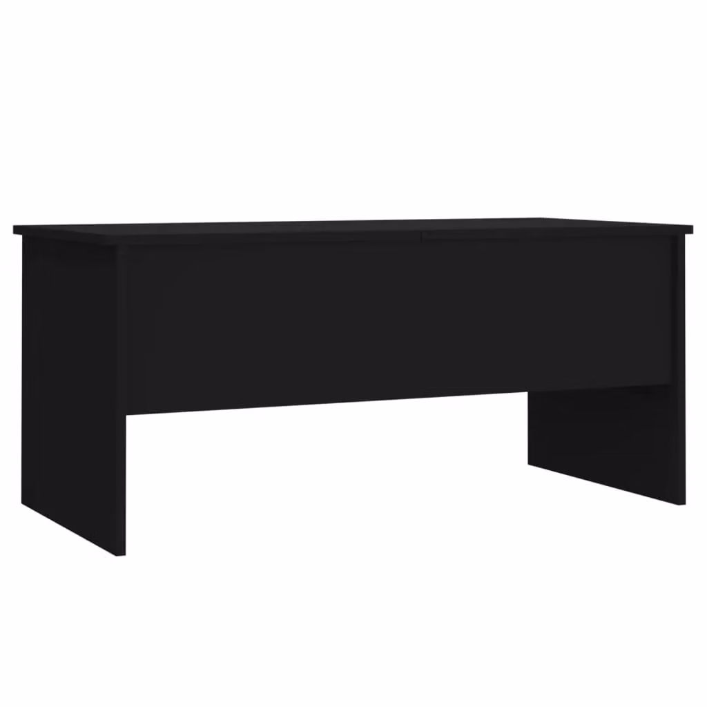 Berkfield Home Modern Black Rectangular Coffee Table with Lift Mechanism, W: 102 cm, D: 50.5 cm, H: 46.5 cm – 3