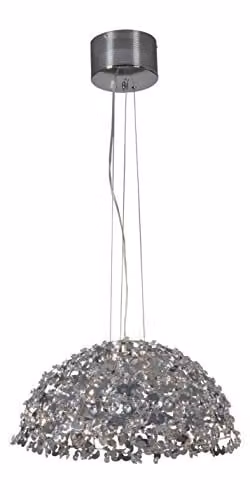 Netlighting Nano Suspended Pendant Ceiling Light in Grey Aluminium with 12 x G4 Bulbs