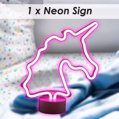 VFM e-Store Unicorn Mancave Neon Light, Multicolour, W: 59 cm, H: 28 cm – 3