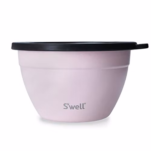 S'well Pink Salad Bowl Kit with Condiment Container and Removable Tray, 1.9l – 1