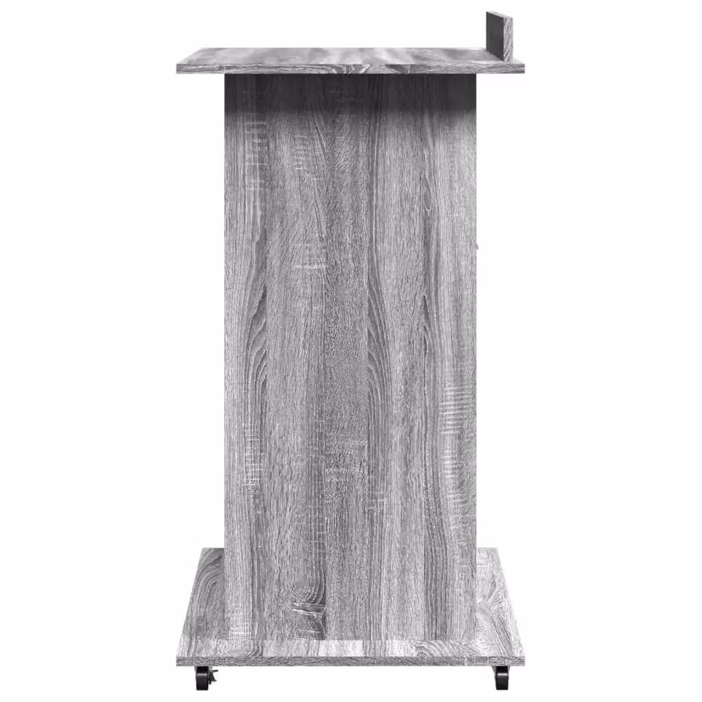Berkfield Home Lectern with Wheels and Drawer in Grey Sonoma, W/D/H: 55 x 55 x 107 cm – 2