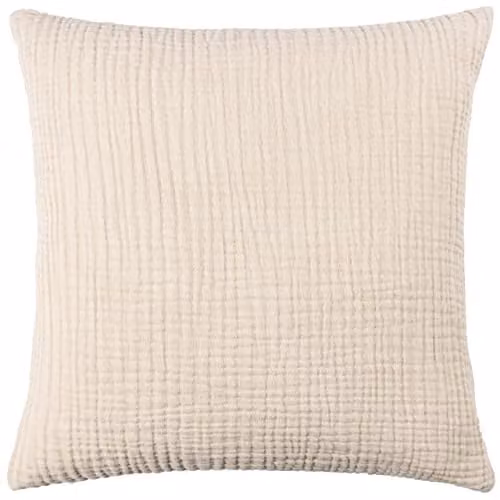 Riva Home Beige Square Cotton Cushion with Removable Polyester Filling, W/D/H: 45 x 45 x 45 cm