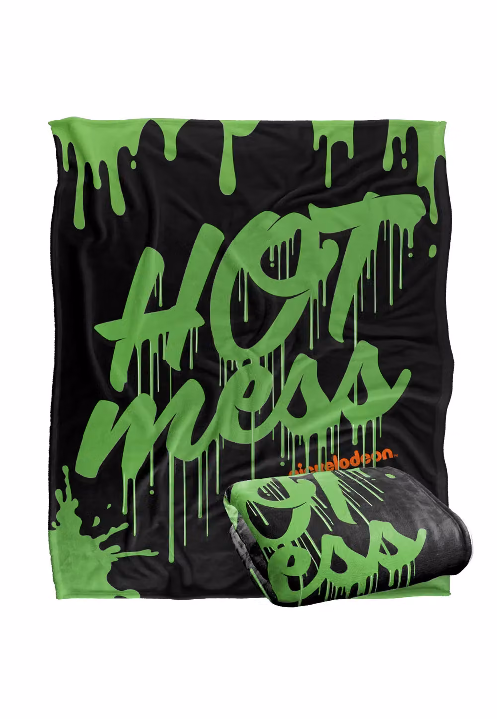 Nickelodeon Slime Hot Mess Silky Touch Super Soft Fleece Throw Blanket in White, W/D/H: 152 x 127 cm – 7