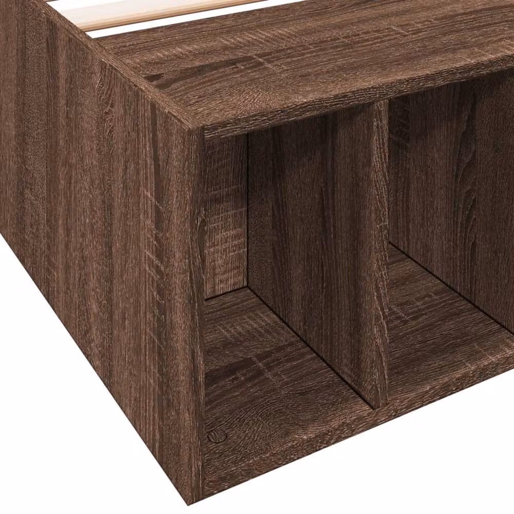 Berkfield Home Small Single Bed Frame in Brown Oak, W/D/H: 75 x 190 cm – 4