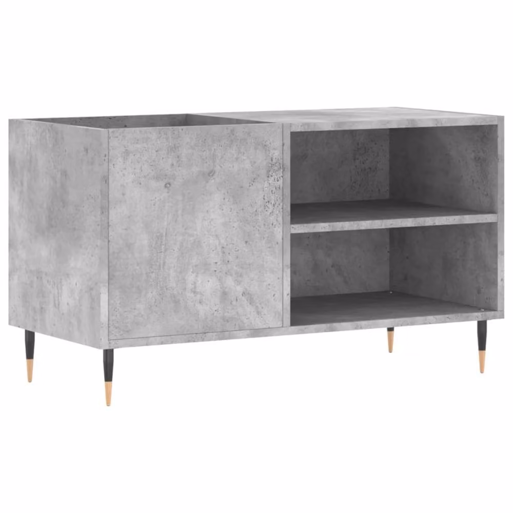 Berkfield Home Record Cabinet in Concrete Grey, W/D/H: 85 x 38 x 48 cm – 2