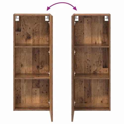 vidaXL Modern Wall-Mounted TV Cabinet in Brown, W/D/H: 40.5 x 30 x 102 cm – 3