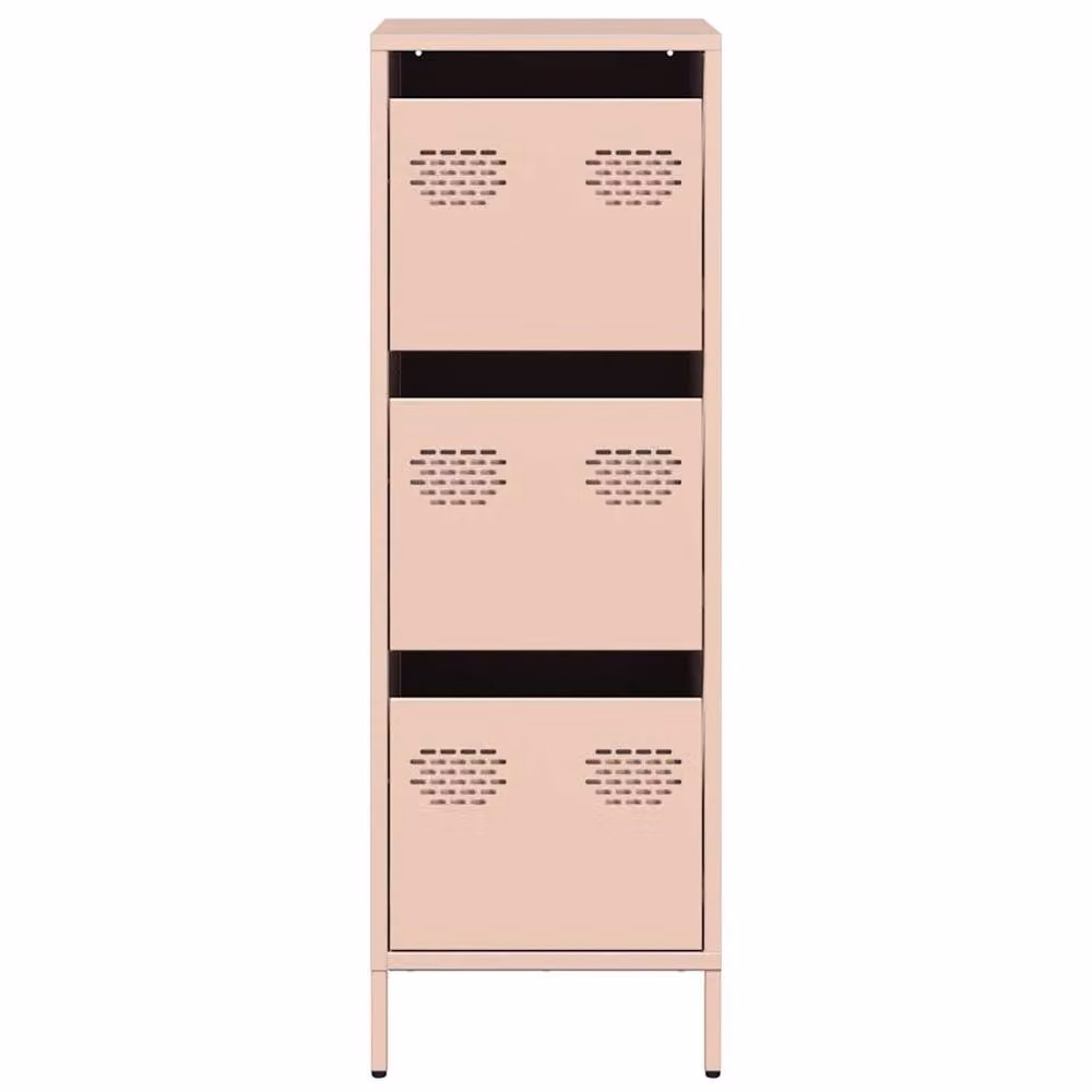 Berkfield Home Pink Steel Highboard with Internal Drawers, W/D/H: 39 x 35 x 103.5 cm – 2