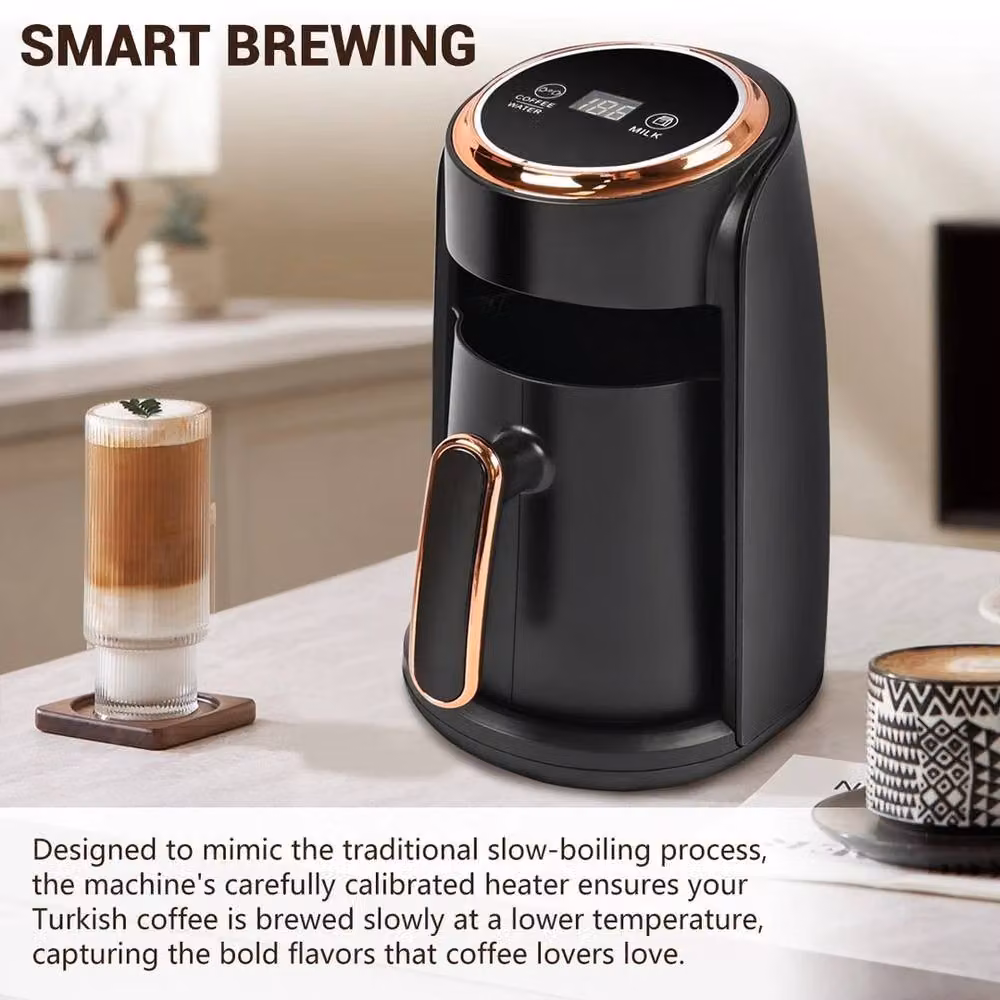 NESTLUNE 600W Electric Turkish Coffee Maker with Coffee Pot, 300ml, Black – 5