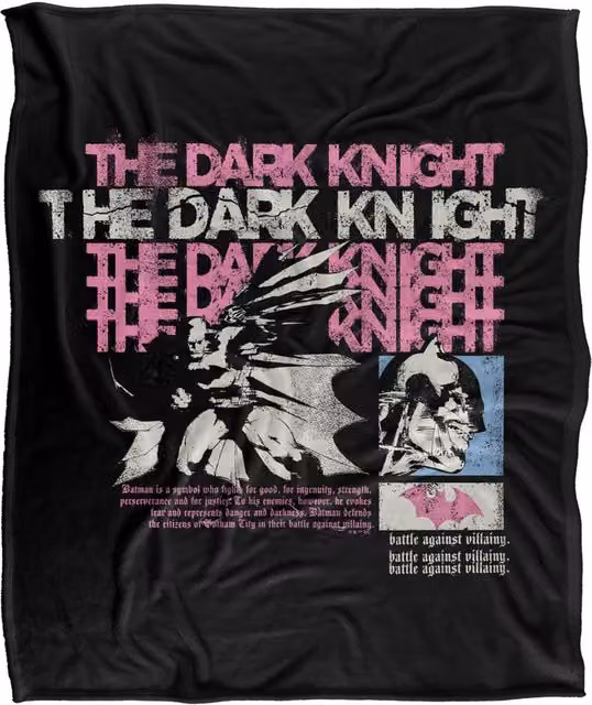 Warner Bros. Batman The Dark Knight Silky Touch Super Soft Fleece Throw Blanket, Multicolour, W: 152 cm, D: 127 cm – 6