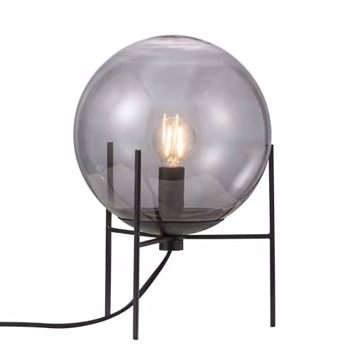 Nordlux Alton Table Lamp in Black Glass with E14 Socket, H 41 cm x W 24 cm x D 24 cm