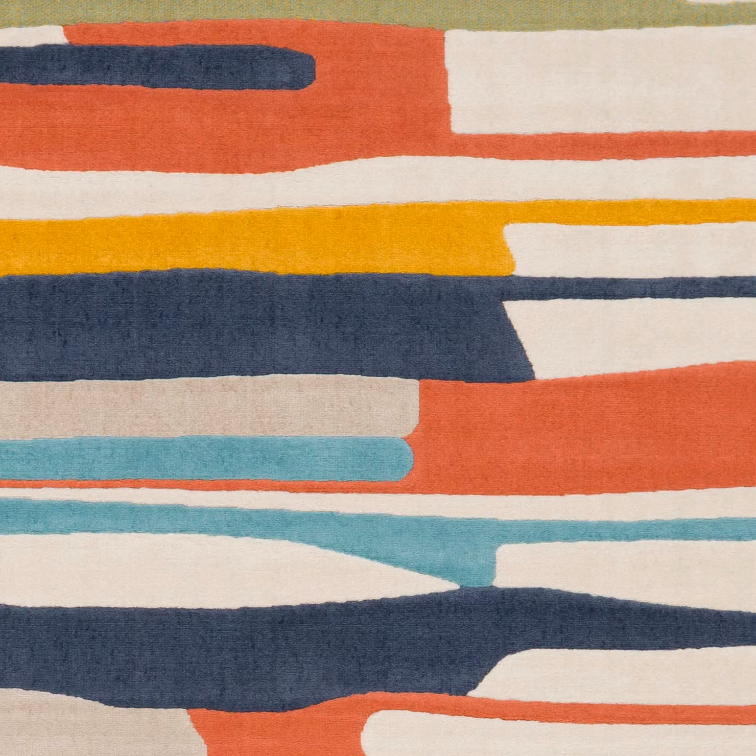 Livabliss Modern Abstract Multicolour Rug in Orange, Yellow and Grey, W: 140 cm, D: 200 cm – 5