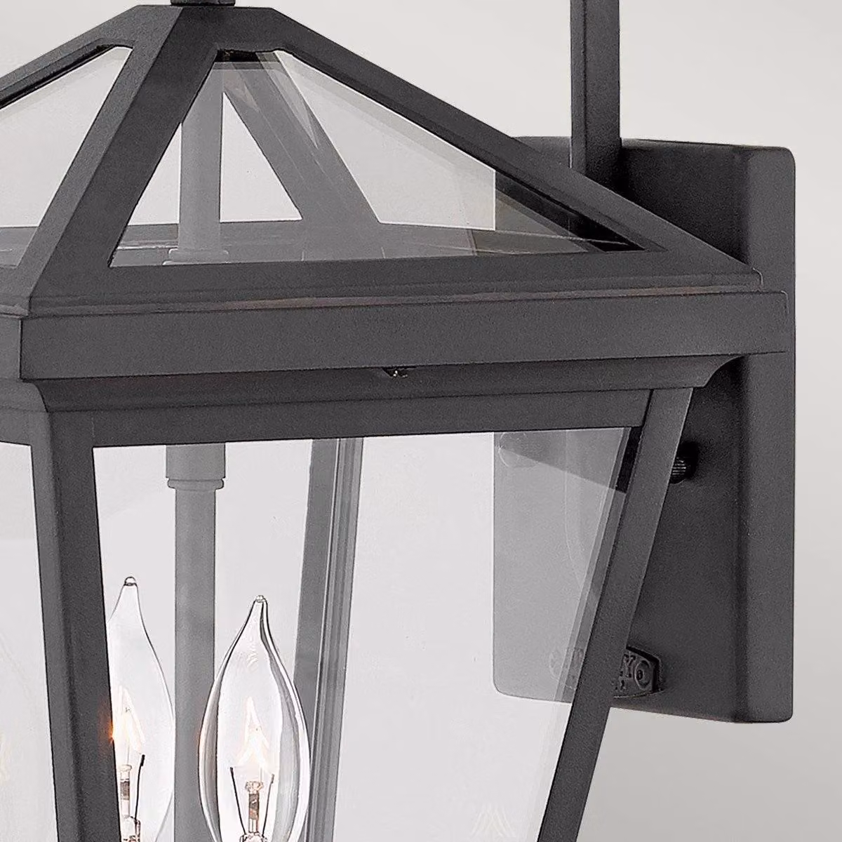 Hinkley Alford Place Outdoor Wall Lantern in Museum Black with Transparent Glass, IP44 Rated – 4