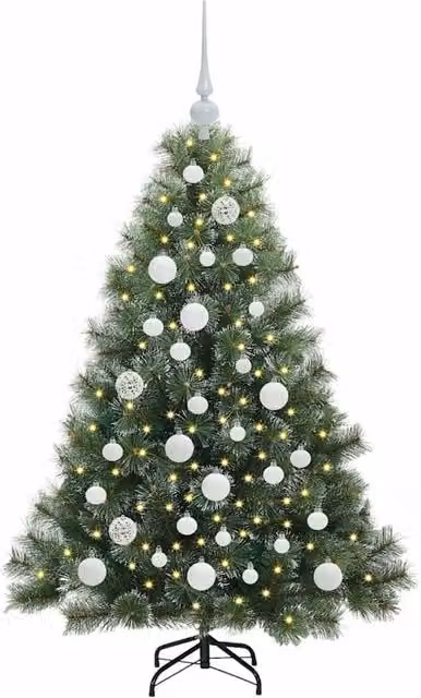 Berkfield Home Realistic Artificial Christmas Tree with 150 Warm White LEDs, Green, Height: 120 cm – 1