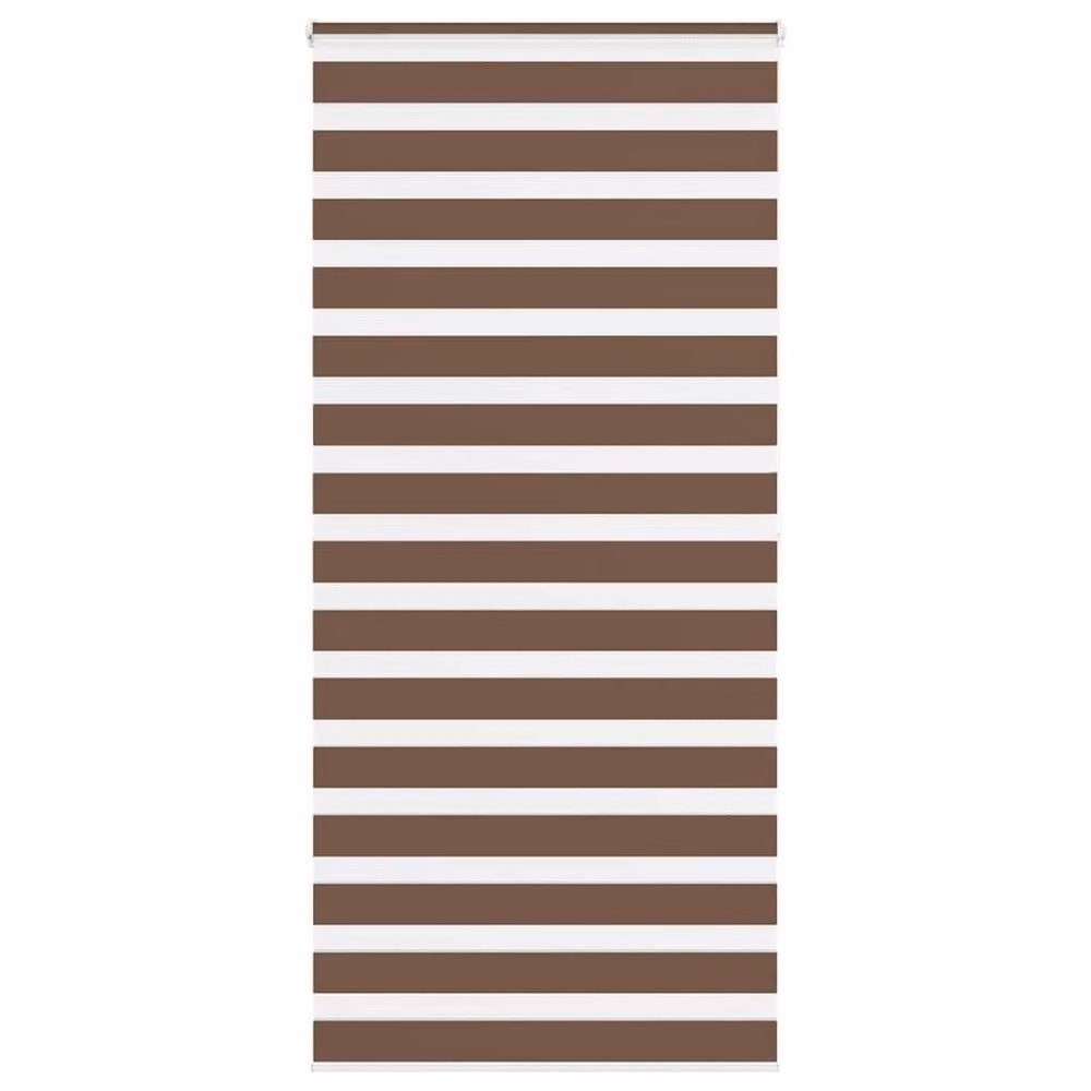 Berkfield Home Elegant Zebra Blind in Brown, W/H: 115 x 200 cm – 2