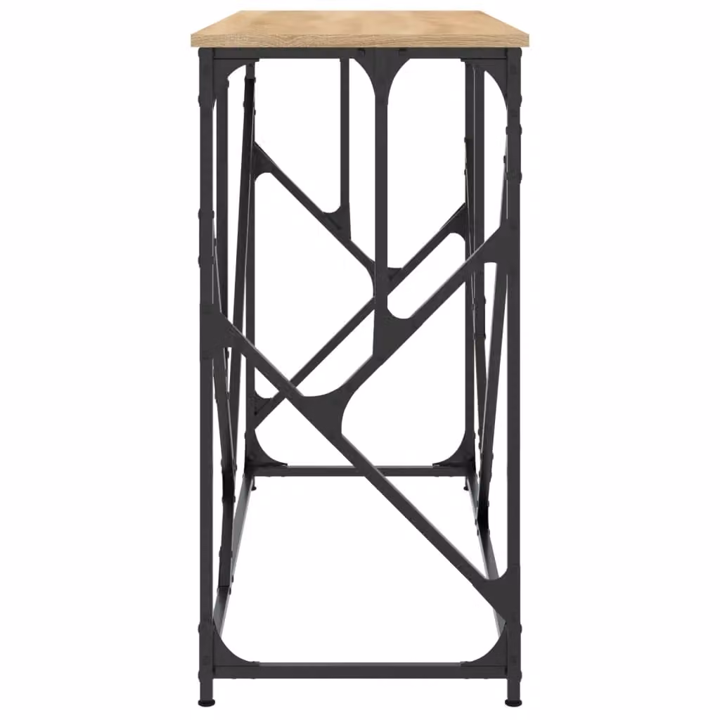 Berkfield Home Sonoma Oak Console Table, Brown, W/D/H: 100 x 40 x 80 cm – 4