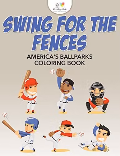 Kreative Kids America's Ballparks Colouring Book for Children, Multicolour