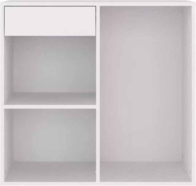 Kelvenix Modern Freestanding Cosmetic Cabinet in White, W: 80 cm, D: 40 cm, H: 75 cm – 1