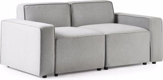 Julian Bowen Lago Reversible Upholstered Sofa Combi Set in Grey, W/D/H: 184 x 92 cm
