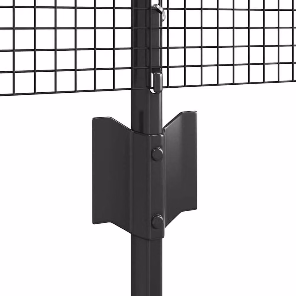 Berkfield Home Grey Metal and Plastic Chicken Wire Fence Set of 2, 25 x 0.5 m – 4