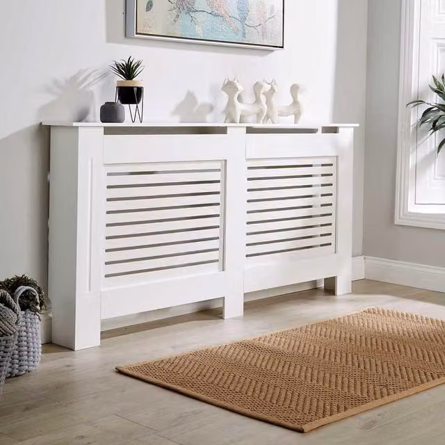 Home Source York Extra Large XL Radiator Cover in White MDF