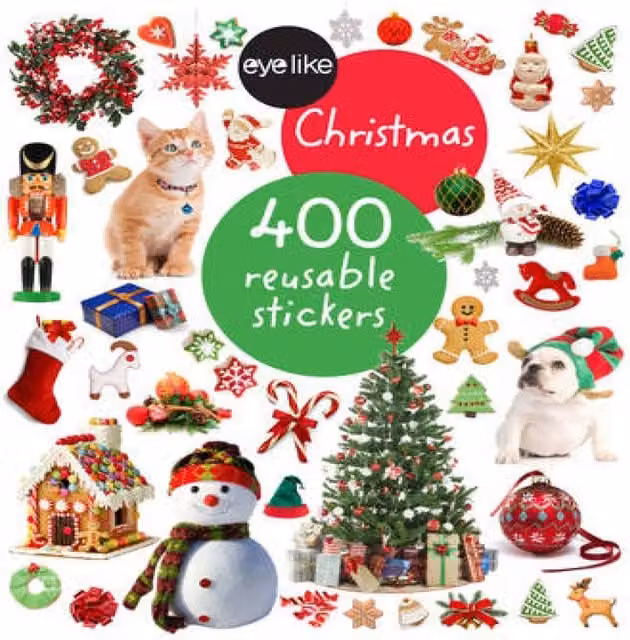 Workman Publishing Eyelike Stickers Christmas Paperback Book in Multicolour