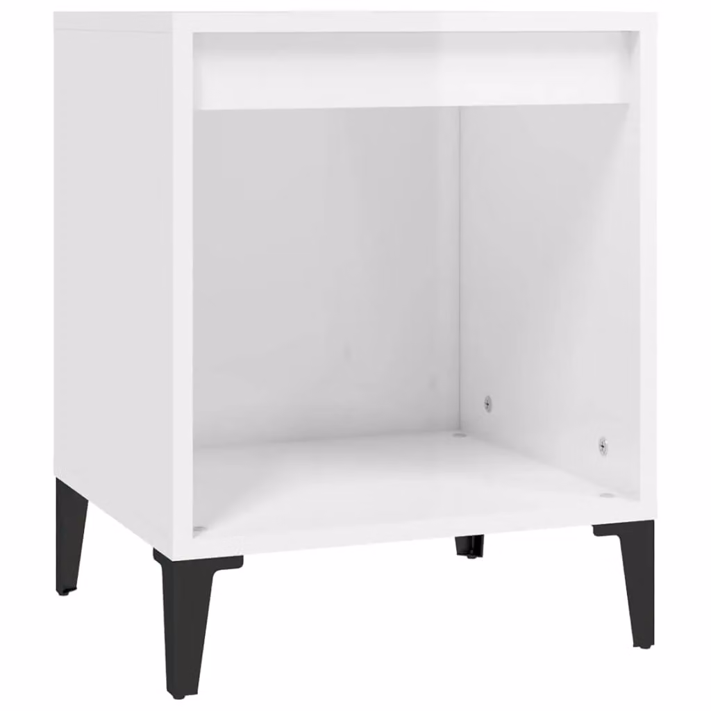 Berkfield Home High Gloss White Bedside Cabinet W/D/H: 40 x 35 x 50 cm – 2