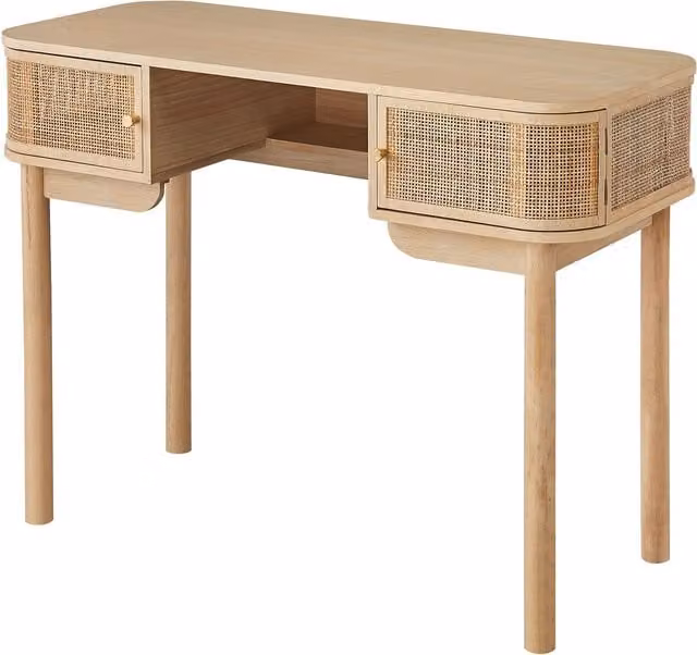 TOYAMA Nordlys Scandinavian Writing Desk in Brown Wood